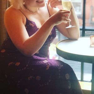 Anthropologie Dresses - Anthropologie Purple Scalloped Lace Dress Anthropologie Dresses - Anthropologie Purple Scalloped Lace Dress